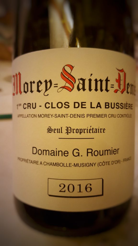 Morey Saint Denis Premier Cru Clos de la Bussière, G Roumier, 2016