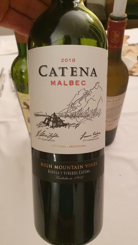 Argentine Cuyo Bodega Catena Zapata High Montain Vines Malbec 2018