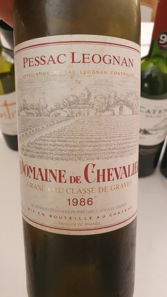 France Pessac Leognan Domaine de Chevalier 1986